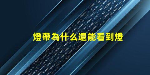 燈帶為什么還能看到燈珠 為什么隱藏了燈牌還能看到